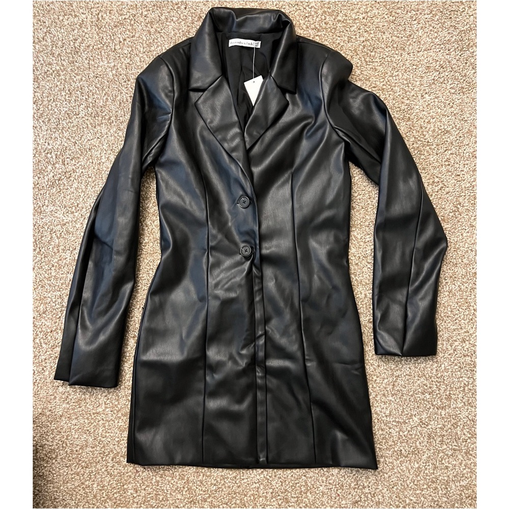 COPY - Abercrombie Vegan Leather Blazer Dress
